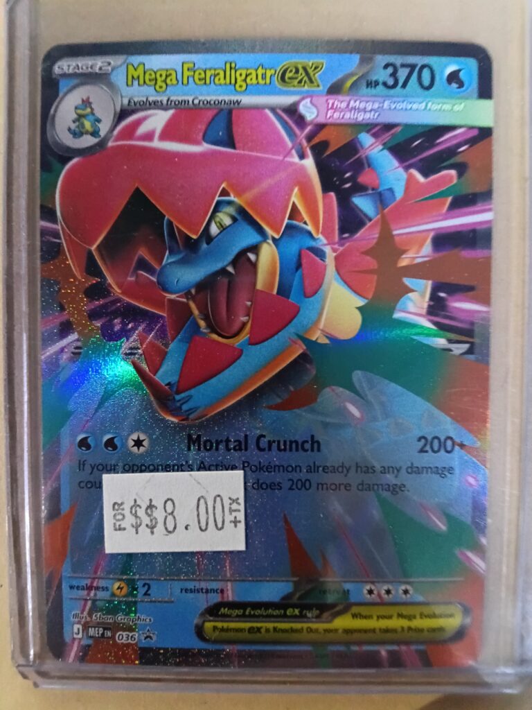 Pokémon TCG Mega Feraligatr ex 036 Holo Promo – Mega Evolution Promo Card (MEP EN) Full Art