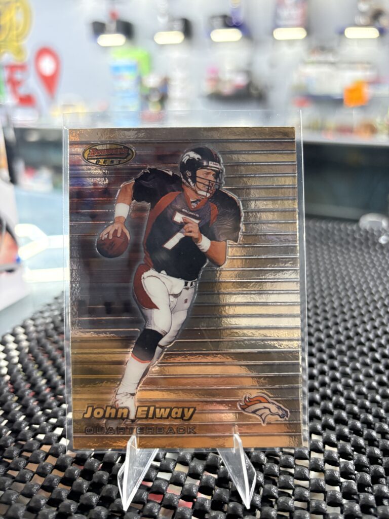 This vintage John Elway Bowman’s Best football card is a must-have for any serious sports memorabilia collector.