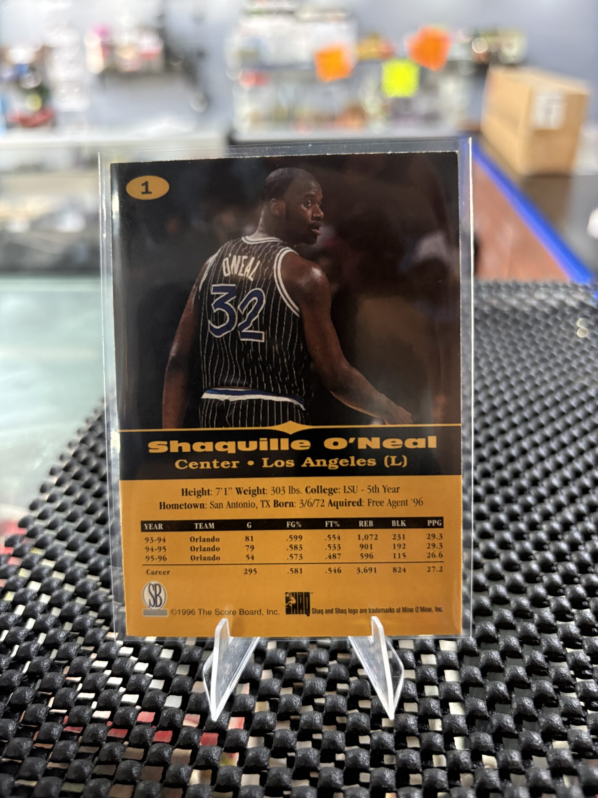 Shaquille O'Neal All Sport PPF Center Basketball Card - Image 3