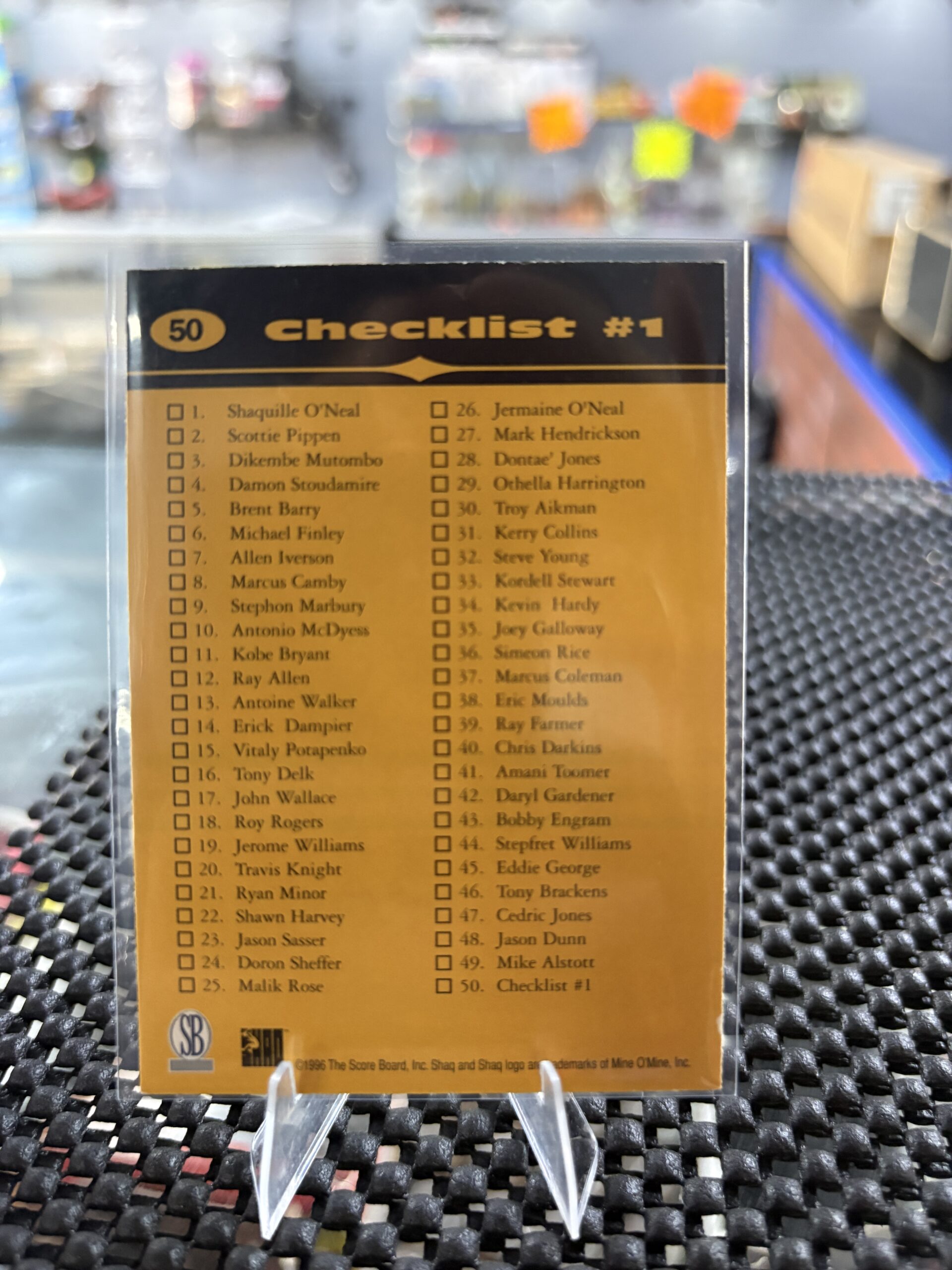 1993 Shaquille O'Neal All Sport PPF Rookie Checklist 1 - Image 3