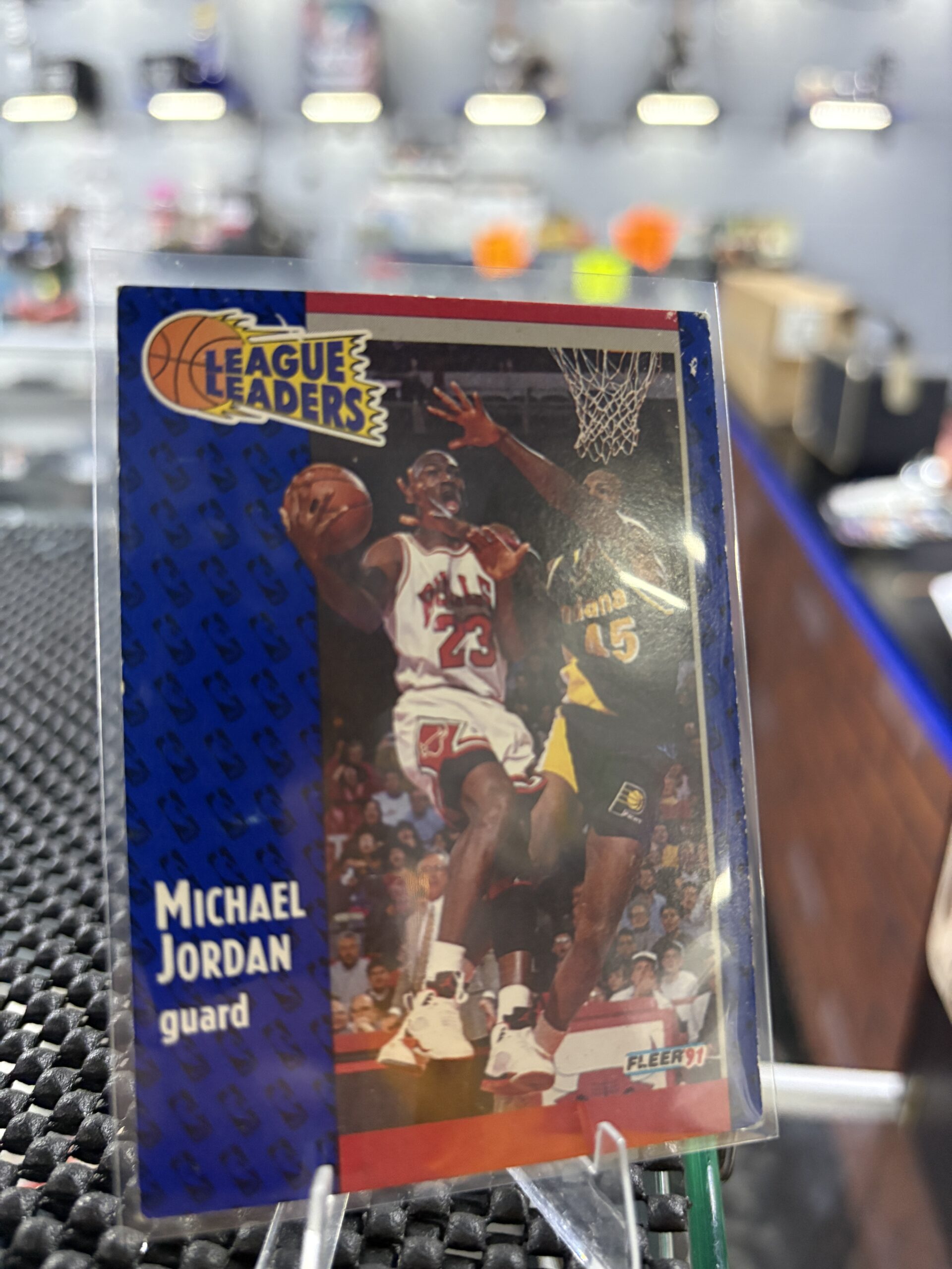 1991 Michael Jordan Fleer League Leaders Basketball Card - Image 3