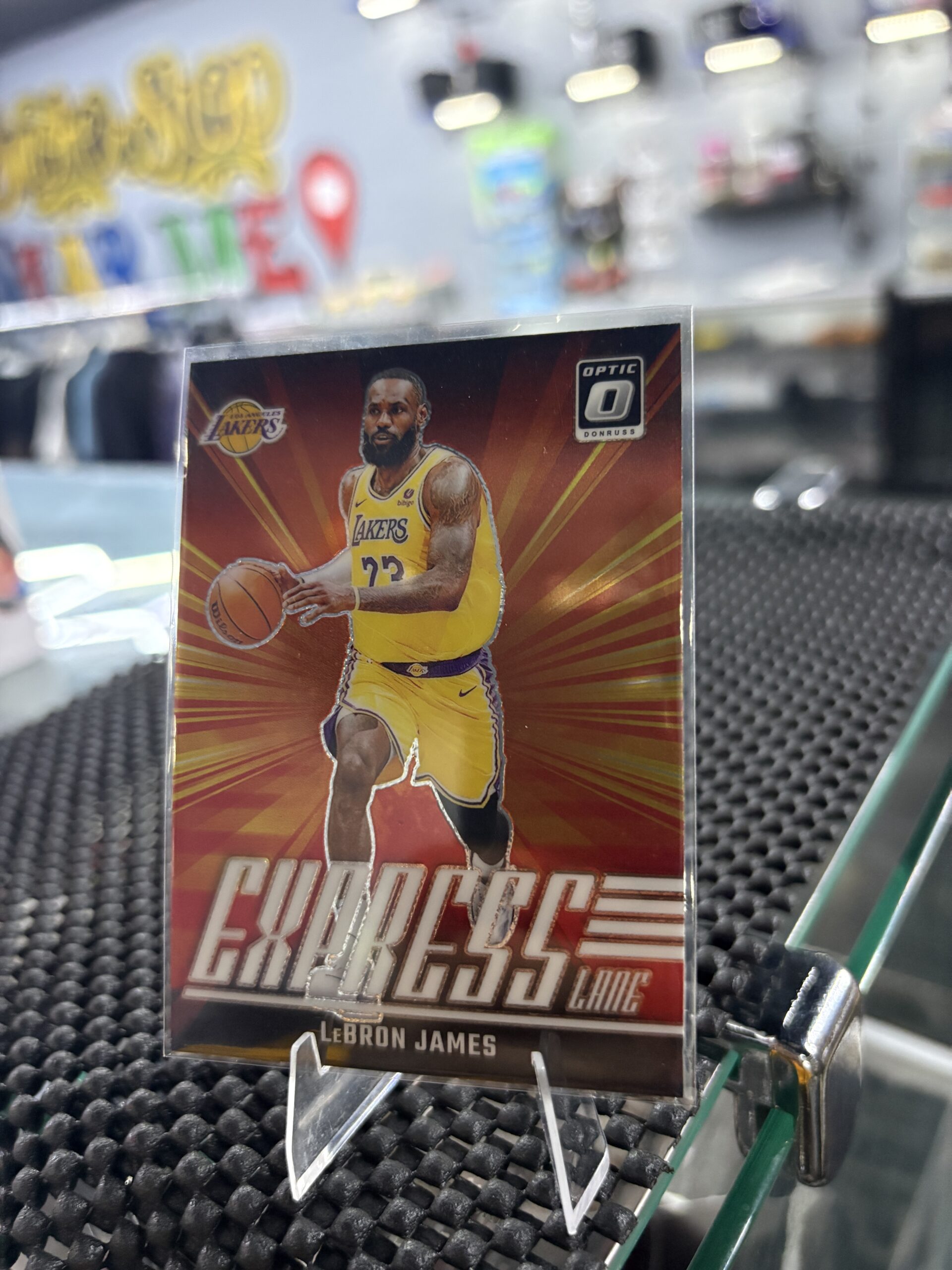 LeBron James Donruss Optic Express Lane Lakers Card - Image 2