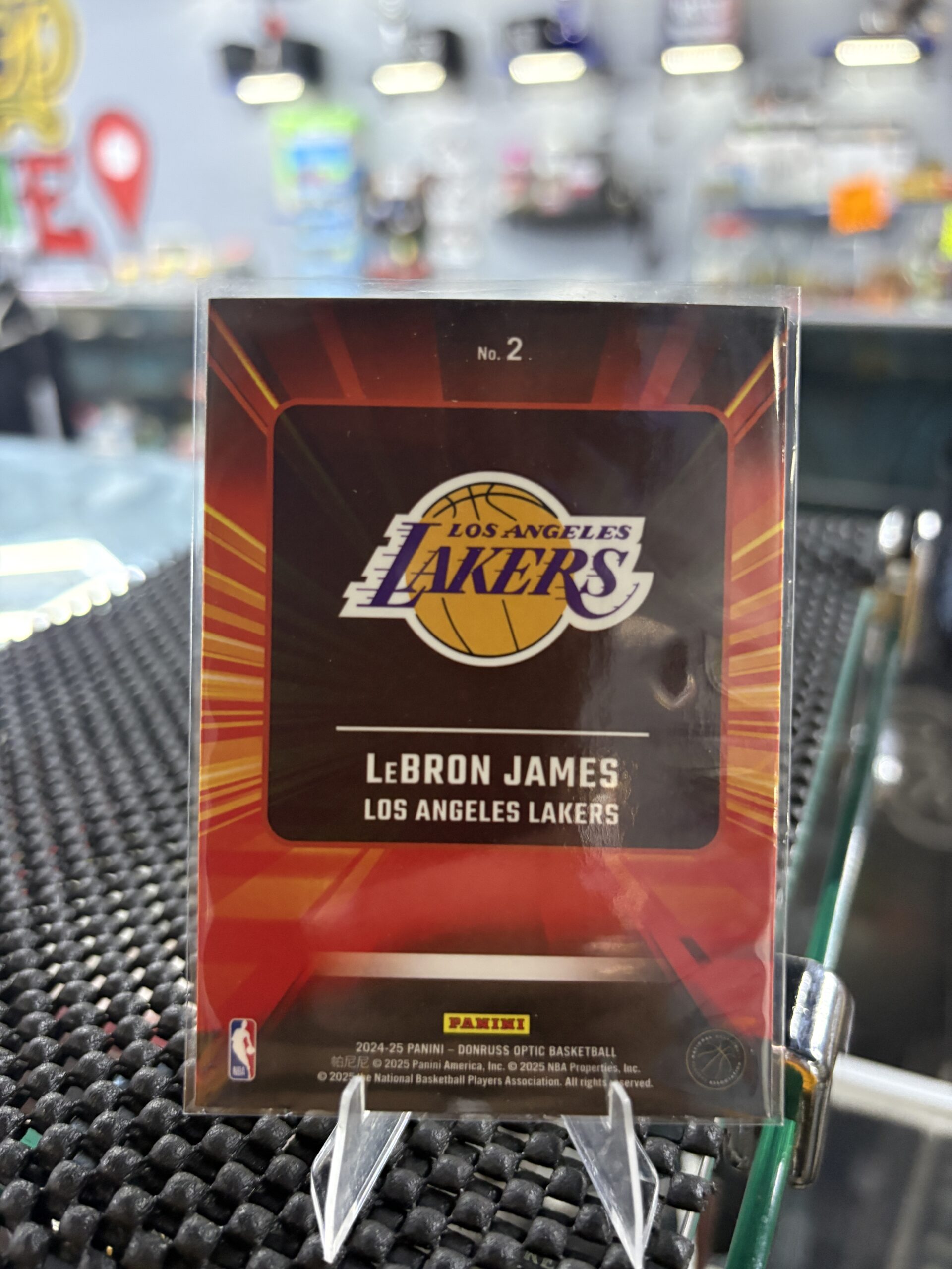 LeBron James Donruss Optic Express Lane Lakers Card - Image 3