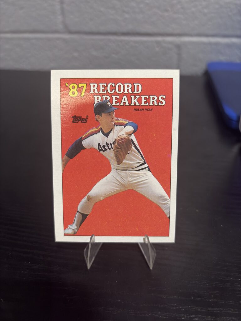 1987 Topps Record Breakers Nolan Ryan baseball card
