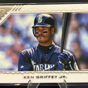 Premium Topps Gallery Ken Griffey Jr baseball card featuring the Seattle Mariners legend in a sophisticated art-style portrait for serious collectors building wealth today.