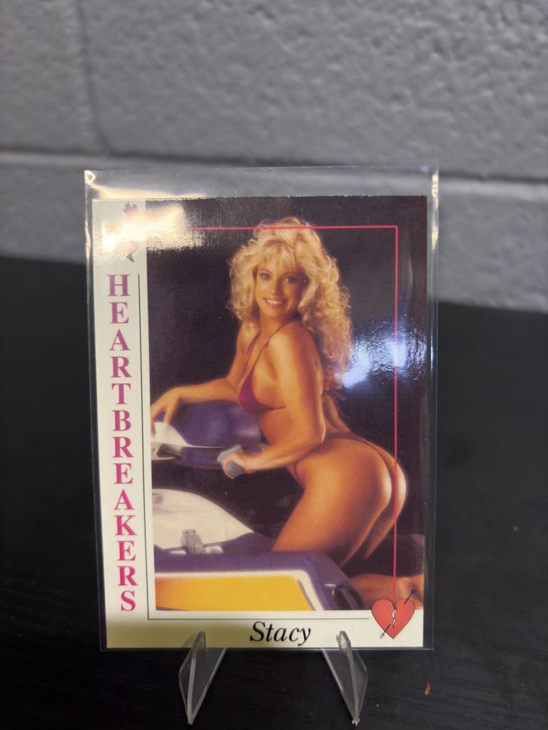 Collectible Heartbreakers trading card featuring Stacy, a vintage lifestyle card perfect for enthusiasts looking to expand their unique personal collections and manifest financial growth today.