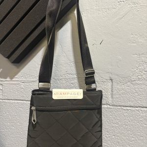 Brand new Rampage quilted nylon crossbody bag in black, a stylish and practical accessory for fashion enthusiasts looking to add functional, high-value assets to their collection today.