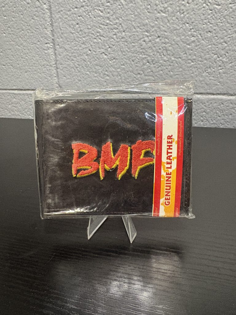 Brand new BMF genuine leather bi-fold wallet, a rugged and iconic accessory for enthusiasts looking to add functional, high-value assets to their collection today.