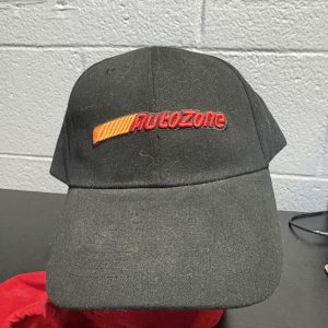 Classic black AutoZone embroidered baseball cap, a functional and recognizable accessory for automotive enthusiasts looking to add practical, high-value assets to their collection today.