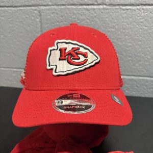 Authentic Kansas City Chiefs NFL New Era 9FIFTY low profile snapback cap in iconic team red, a championship-level accessory for sports fans looking to add high-value, authentic gear to their collection today.