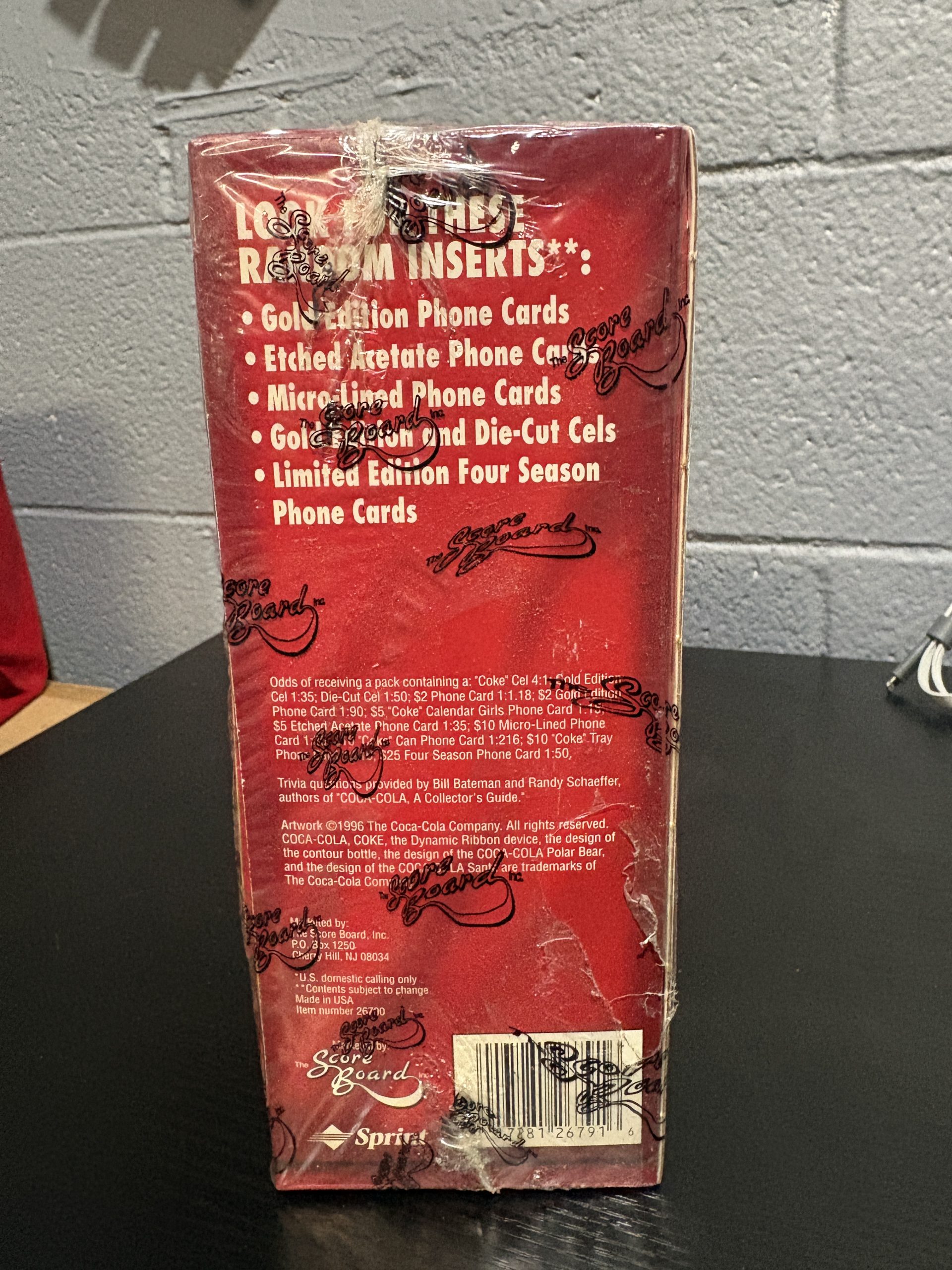 1996 Coca-Cola "Score Board" Collectible Card Box when I come back we're gonna have a - Image 2