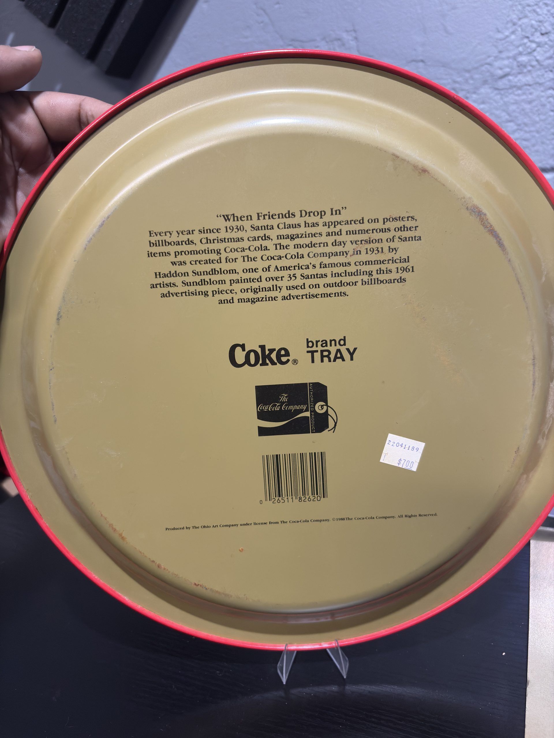 Vintage Coca-Cola Christmas Serving Tray - Image 3