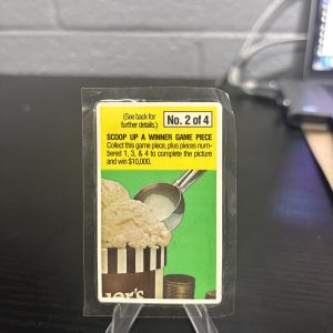 Vintage 1990 Dreyer's "Scoop Up A Winner" promotional game piece (No. 2 of 4), a nostalgic piece of ice cream marketing history for collectors of unique promotional memorabilia.