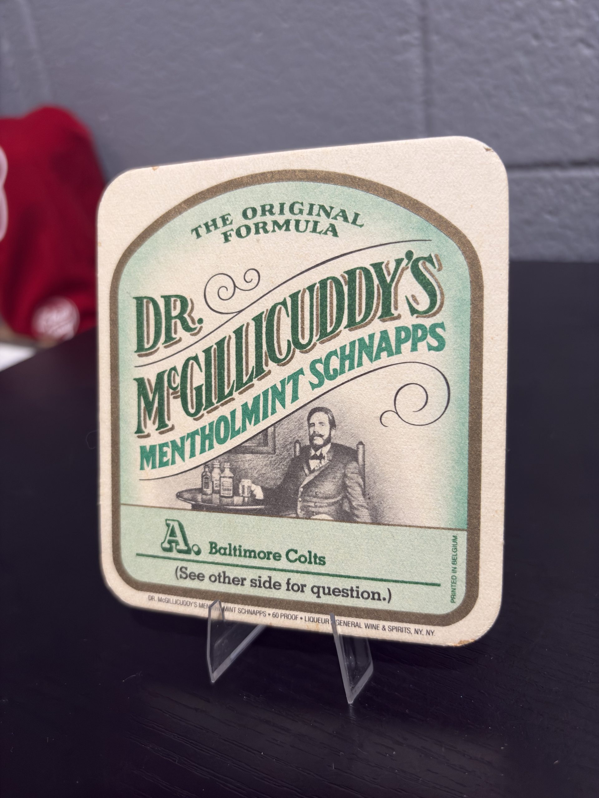 Set of 6 Vintage Dr. McGillicuddy's "Football Challenge" Coasters - Image 2