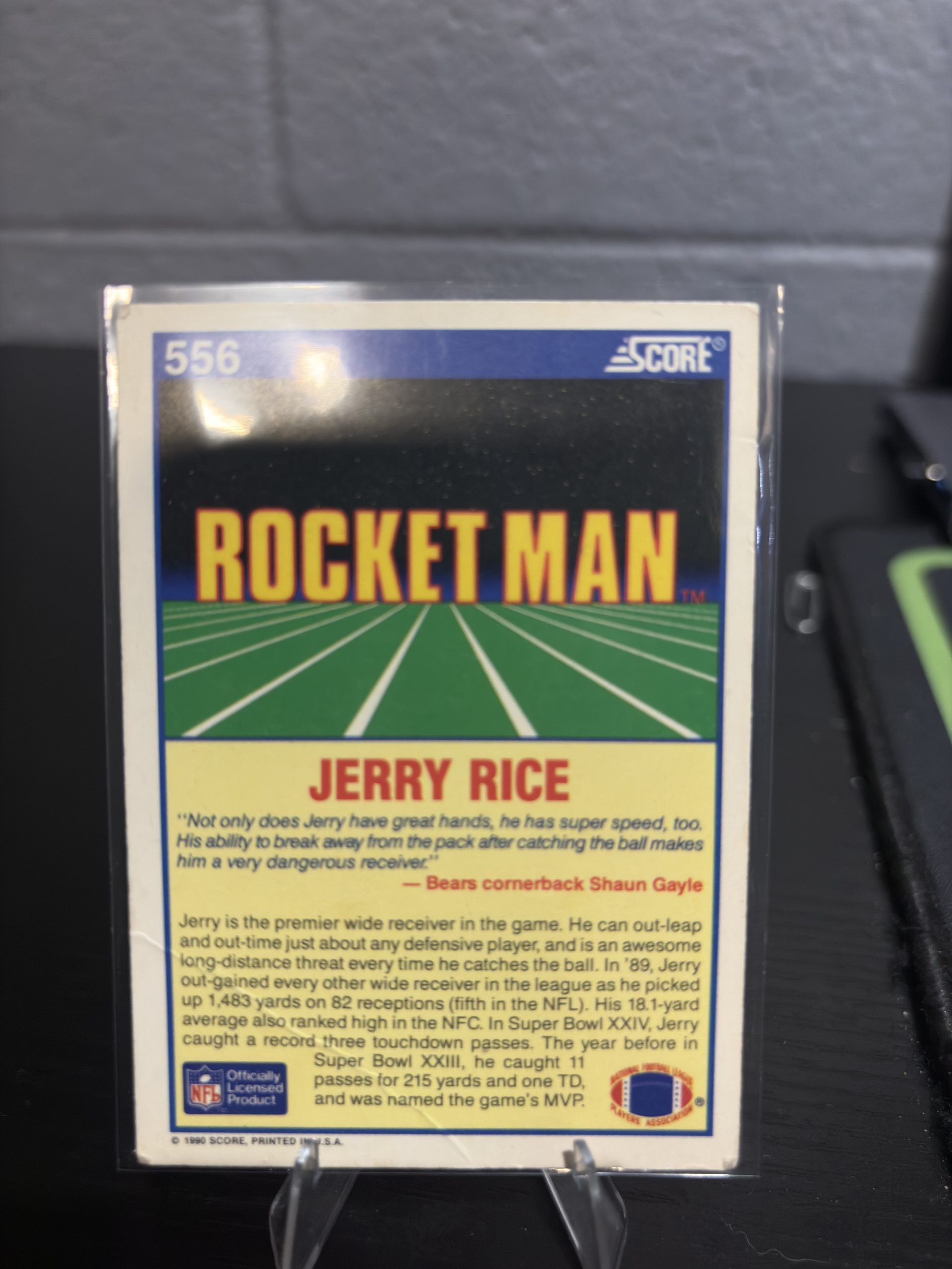 Vintage Jerry Rice "Rocket Man" Trading Card - Image 2
