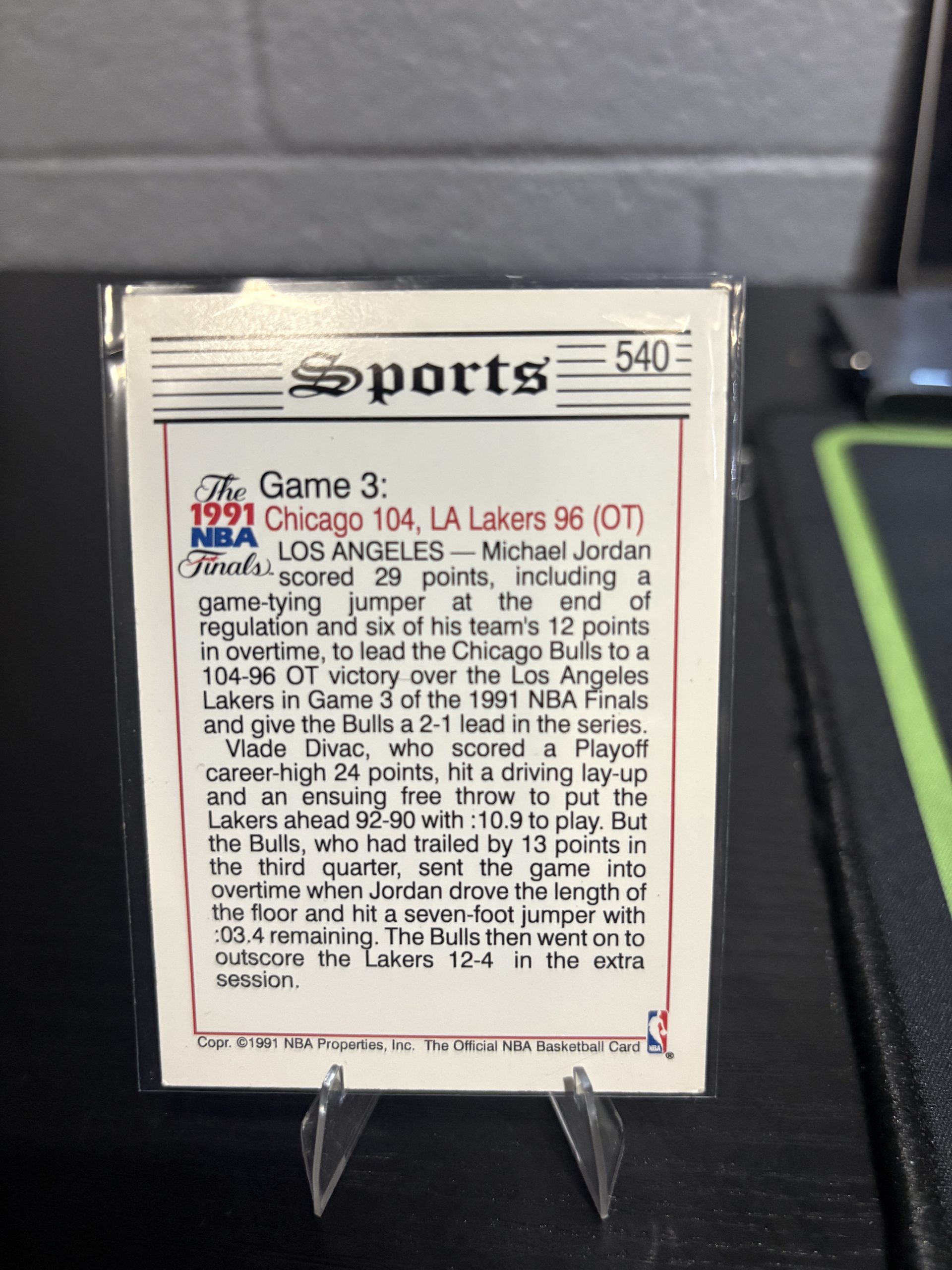 Vintage NBA Hoops "Tribune" Trading Card - Image 2