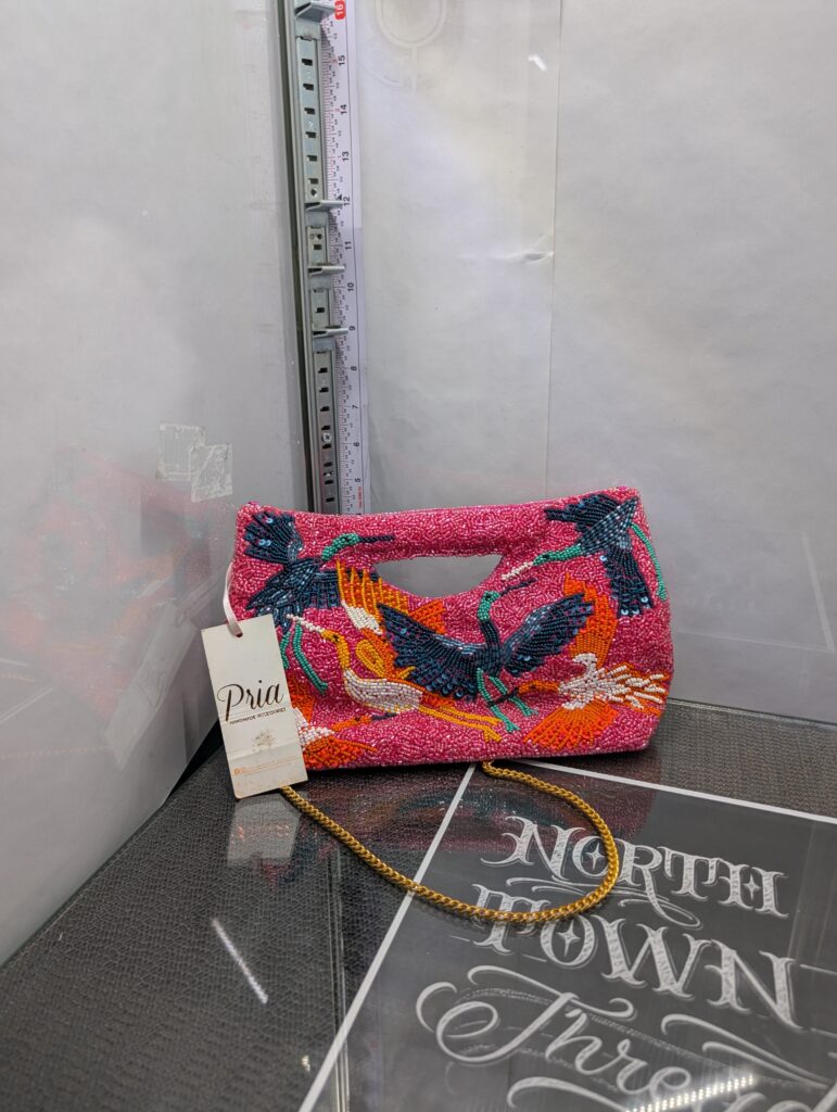"Pink Paradise" Handmade Vintage Style Basket Crossbody Bag