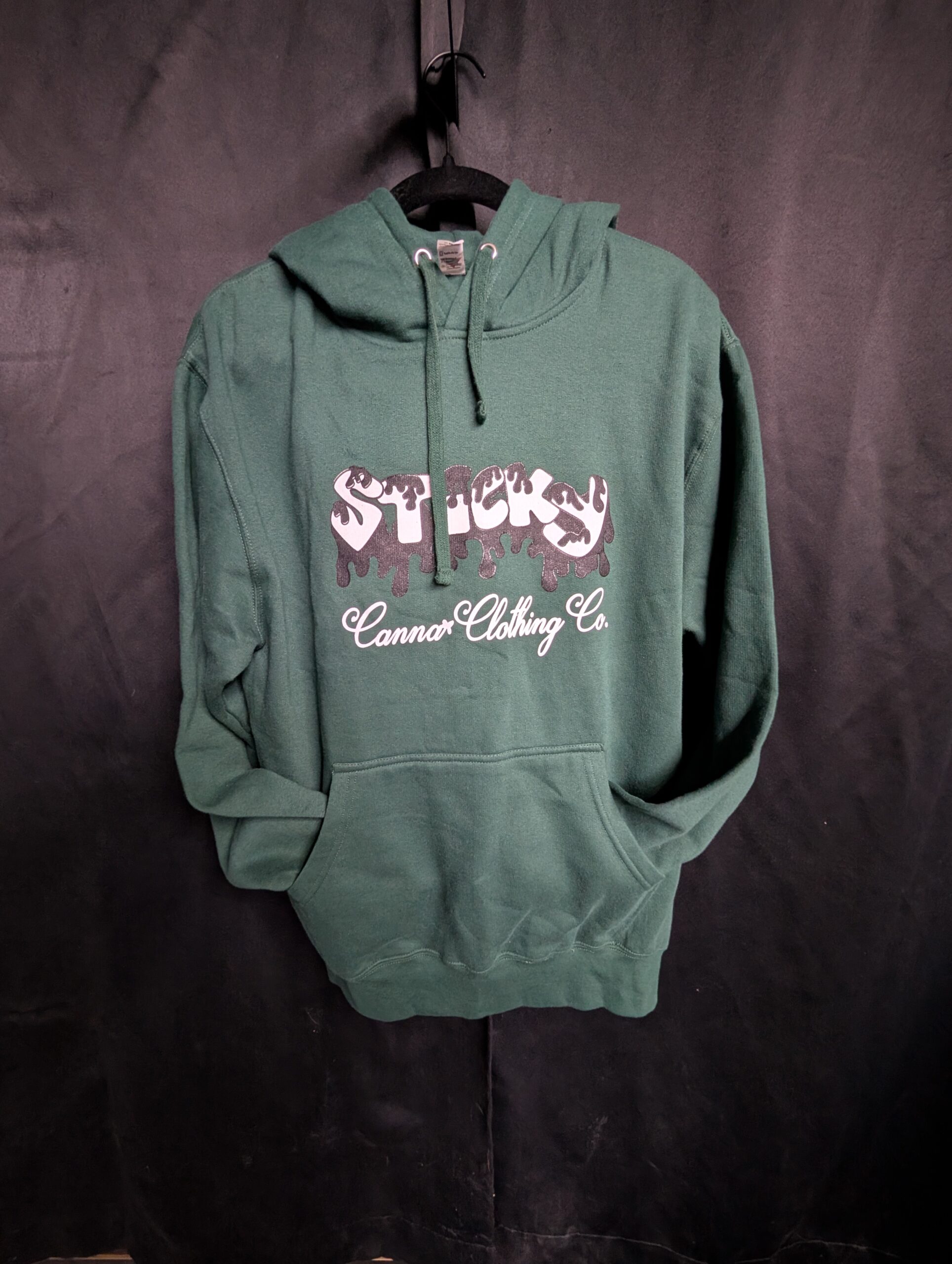 Sticky Canna Clothing Co. green hoodie from North Town Threads