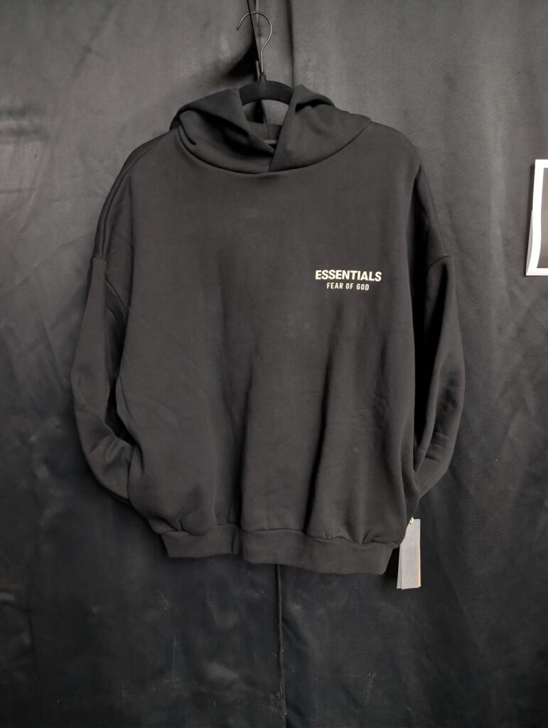 ESSENTIALS Jet Black Hoodie