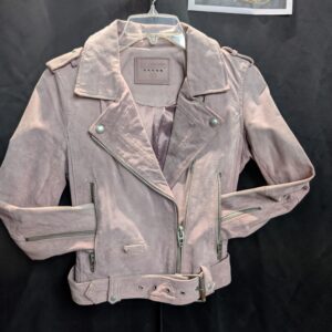 Blank NYC Dusty Rose Asymmetrical Zip Moto Jacket - Extra Small