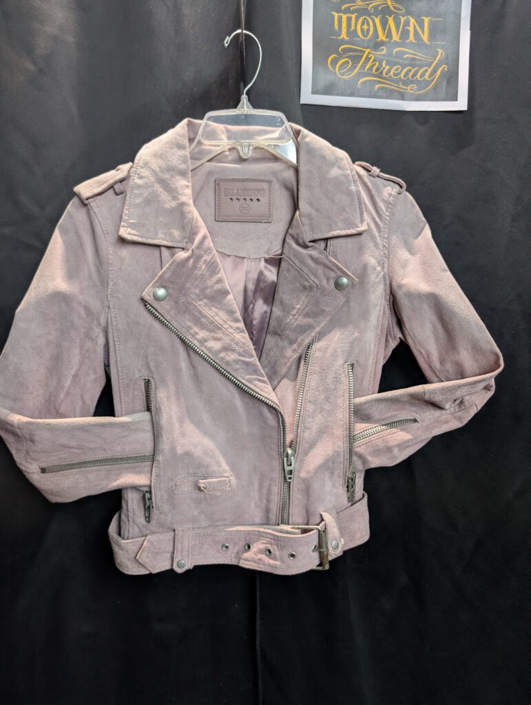Blank NYC Dusty Rose Asymmetrical Zip Moto Jacket - Extra Small