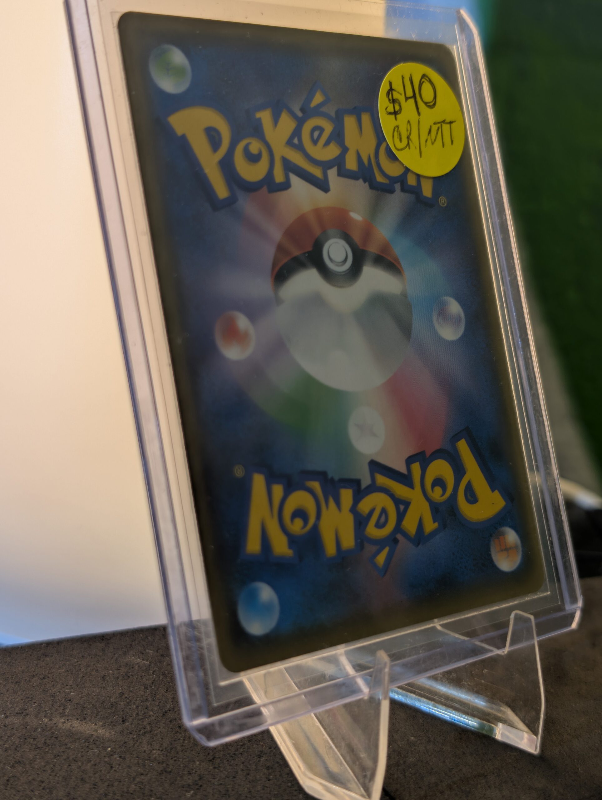 Pristine authentic Japanese Exp Share gold secret rare holographic vintage trainer trading card perfectly displayed inside a premium clear protective plastic sleeve for elite collectors today.
