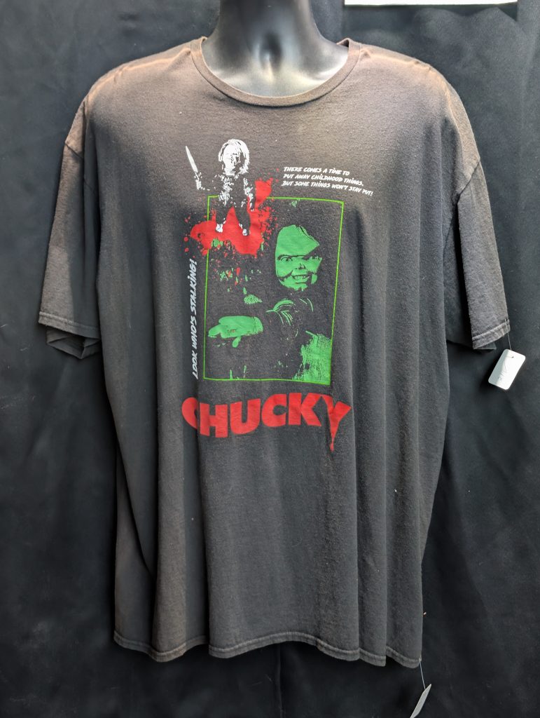 Black Chucky horror movie graphic shirt size 3X.