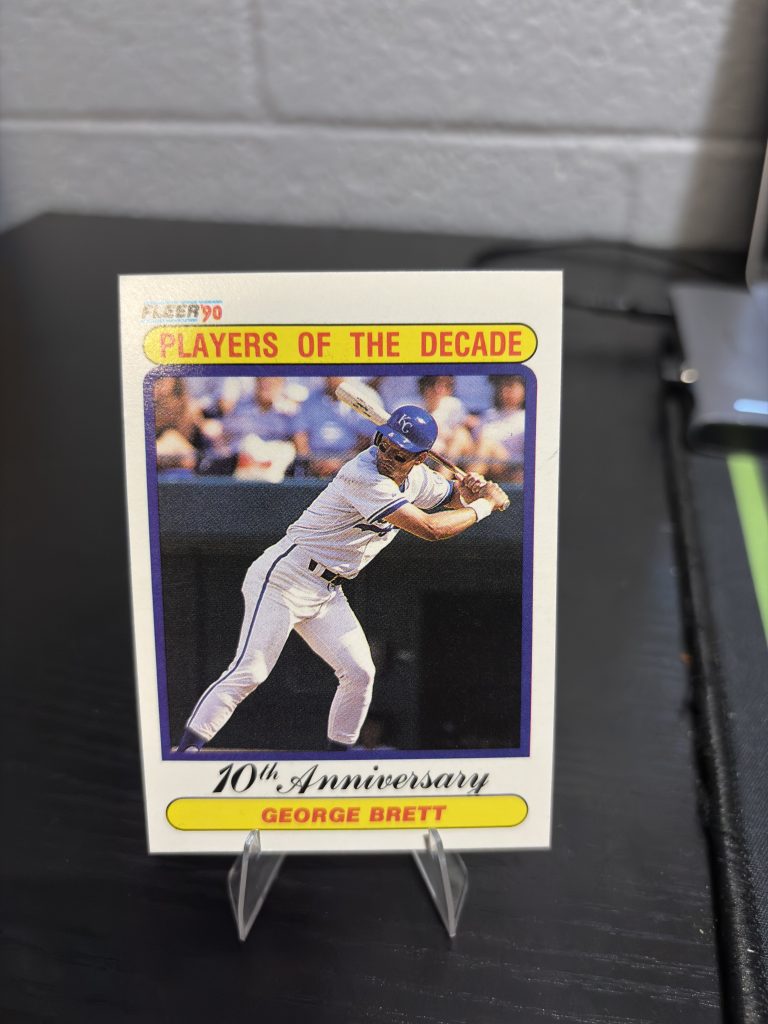 1990 Fleer Players of the Decade George Brett Kansas City Royals 10th Anniversary trading card, a high-frequency collectible incorporated for your business success.
