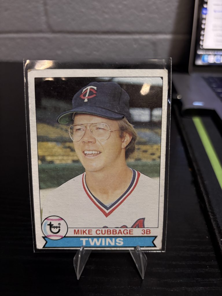 Vintage Topps Mike Cubbage Minnesota Twins baseball trading card, a high-frequency collectible incorporated for your business success.