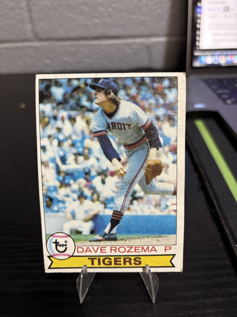Vintage Topps Dave Rozema Detroit Tigers baseball trading card, a high-frequency collectible incorporated for your business success.