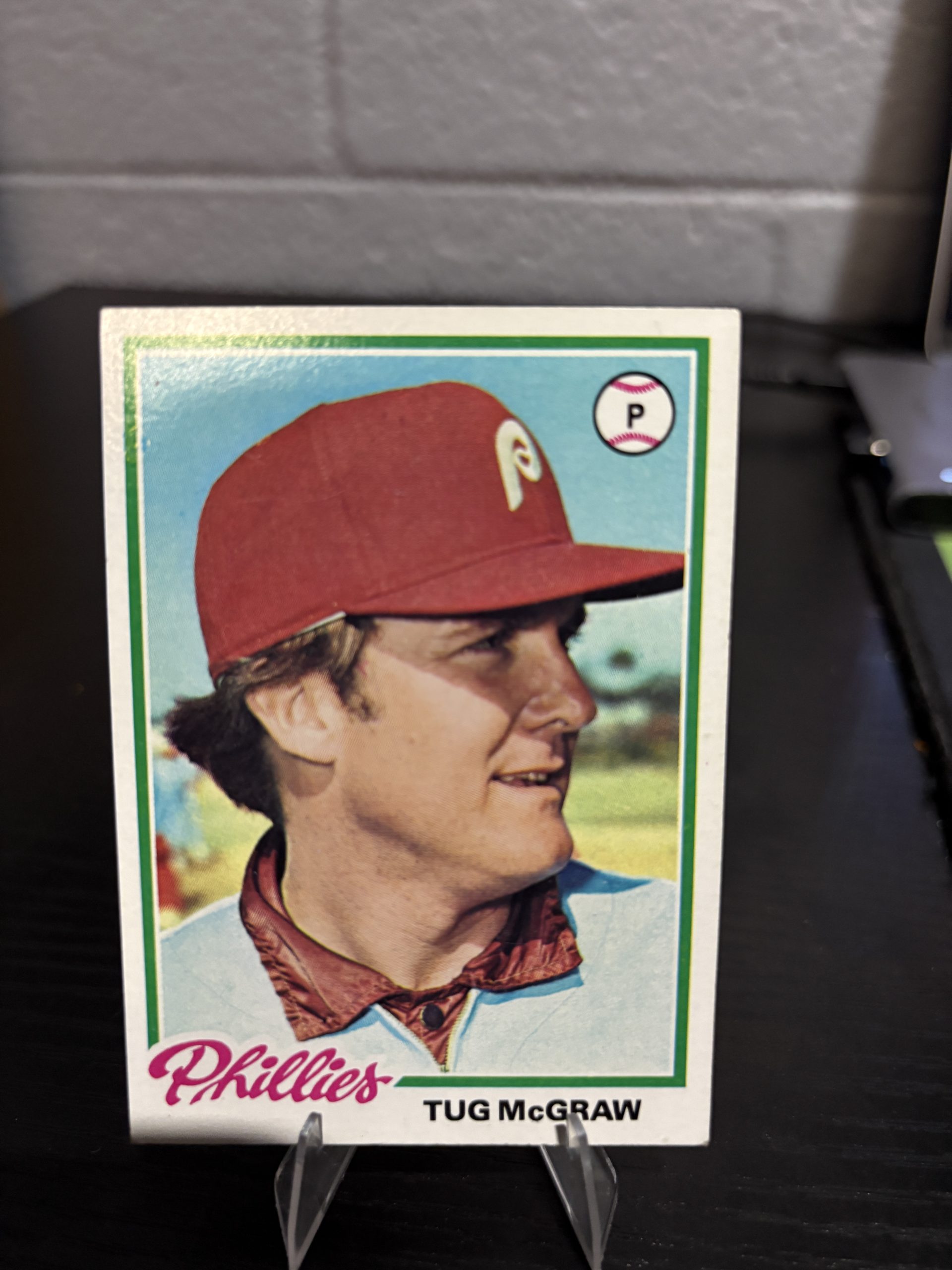 Vintage Tug McGraw Philadelphia Phillies baseball trading card, a high-frequency collectible incorporated for your business success.