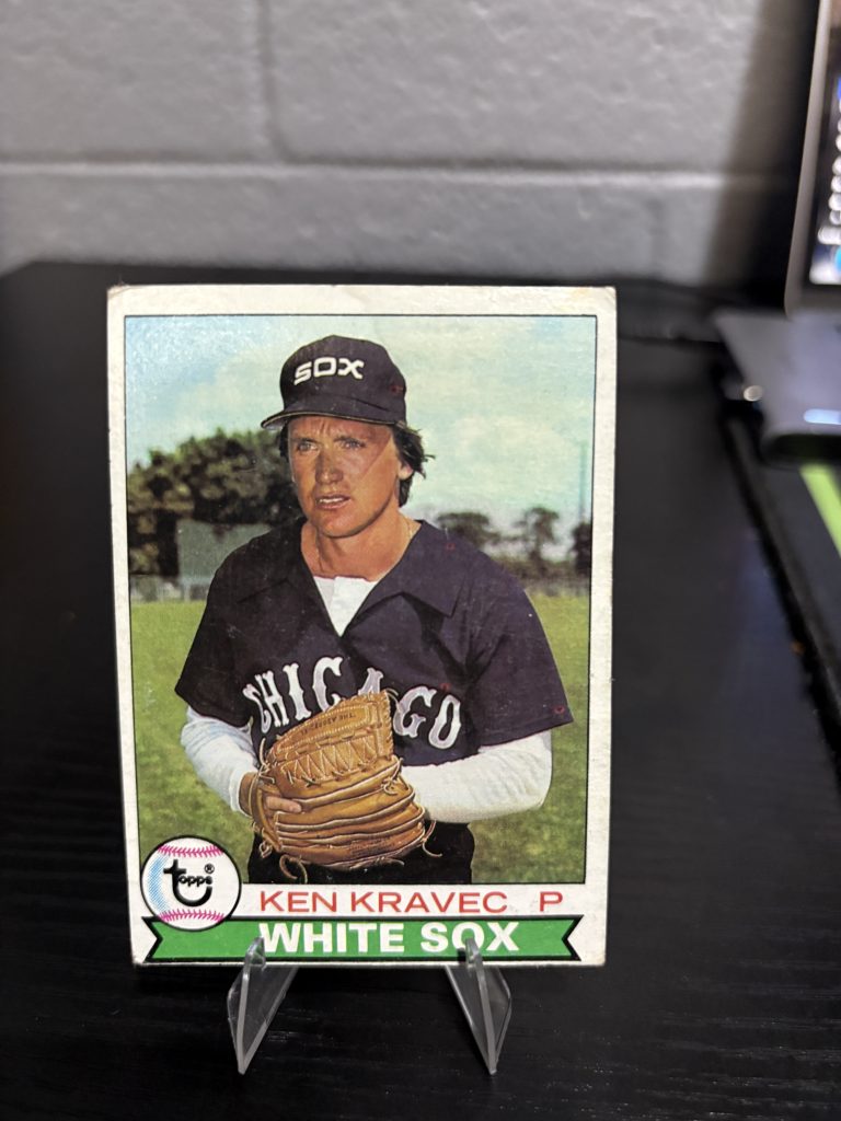 Vintage Topps Ken Kravec Chicago White Sox baseball trading card, a high-frequency collectible incorporated for your business success.