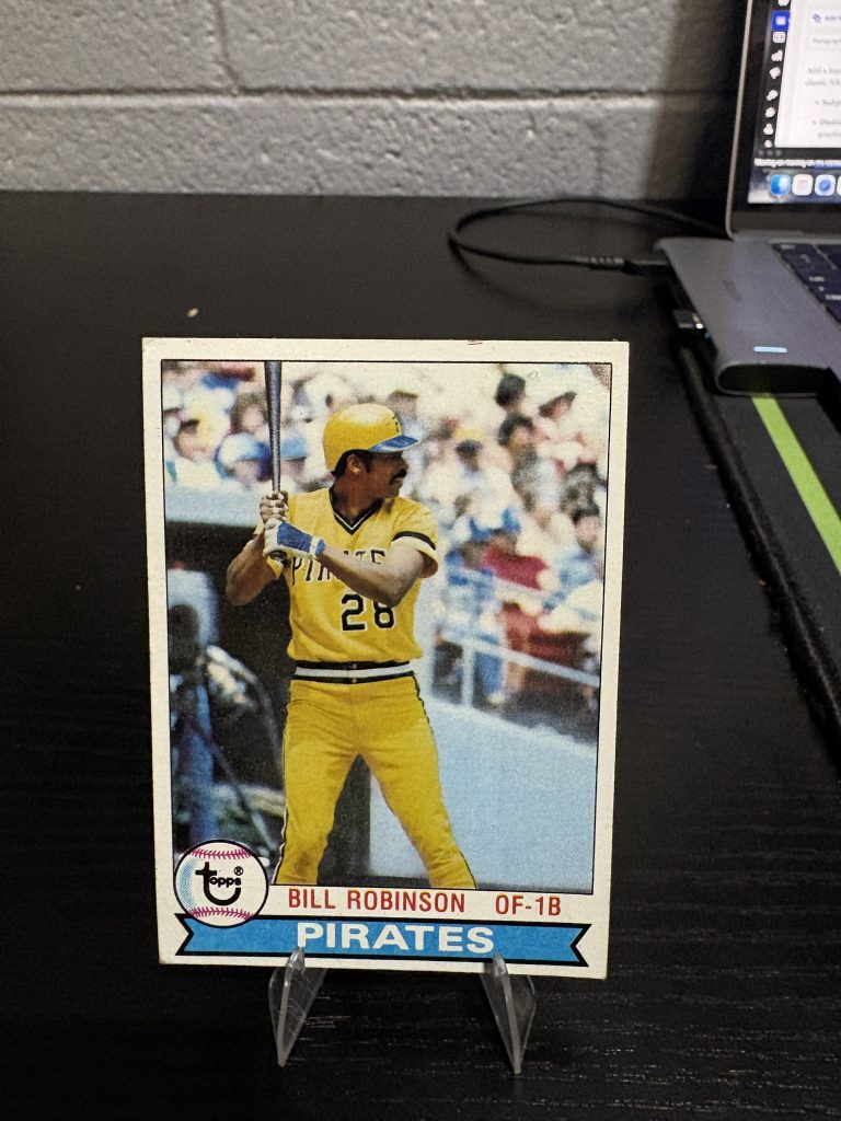 Vintage Bill Robinson Pittsburgh Pirates baseball trading card, a high-frequency collectible incorporated for your business success.