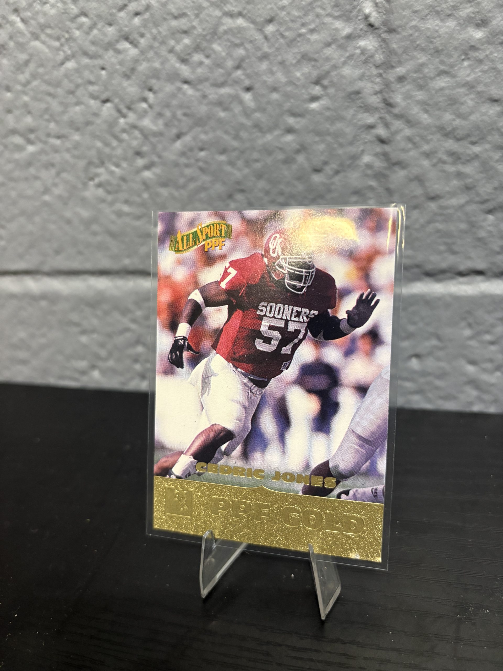 1996 All Sport PPF Gold Cedric Jones Football Card - Image 2