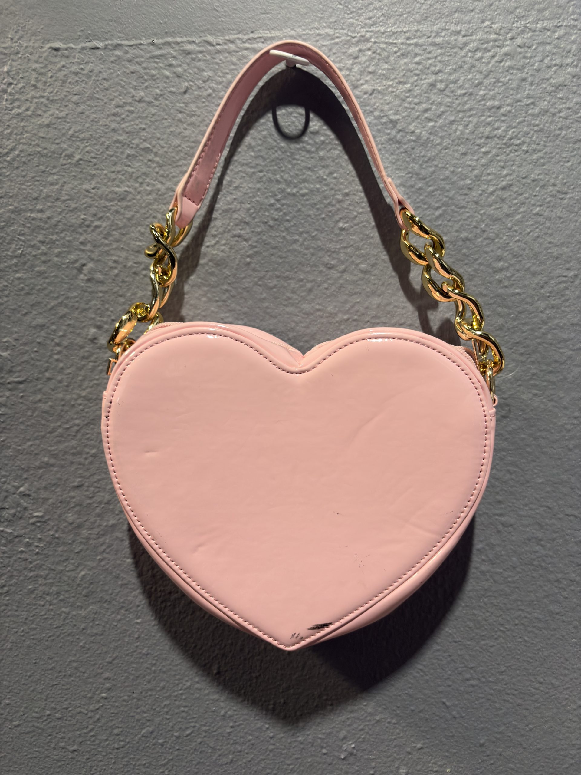 Shein Pastel Pink Quilted Heart Shoulder Bag - Image 2