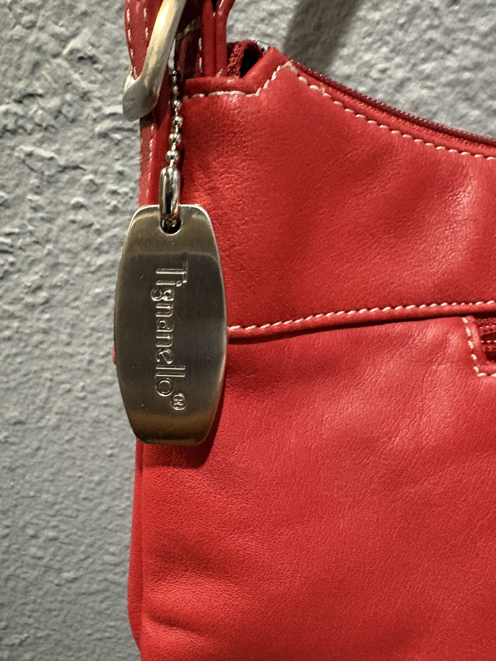 Tignanello Red Leather Shoulder Bag - Image 2