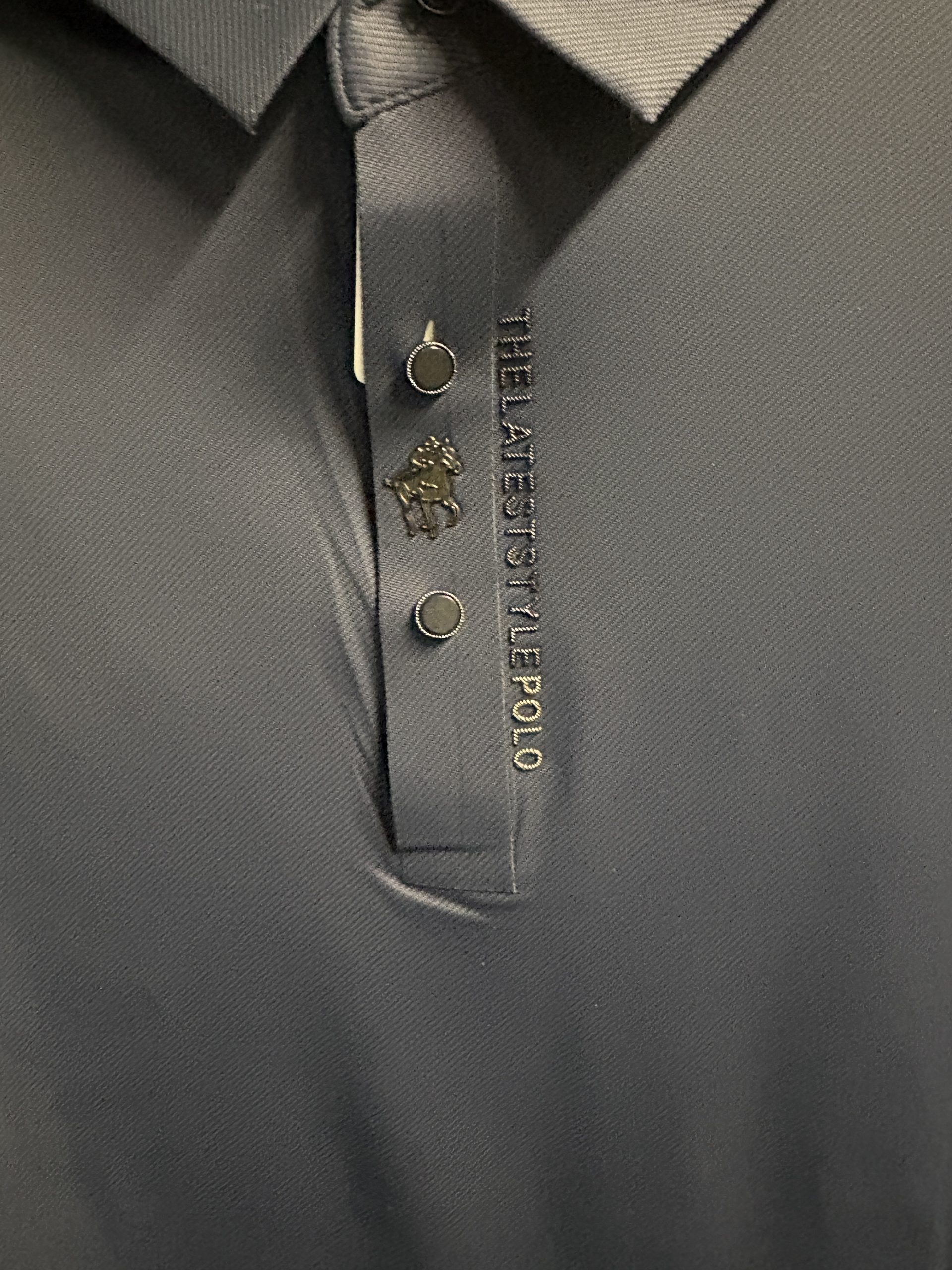 "THELATESTSTYLEPOLO" Premium Charcoal Grey Polo - Image 2