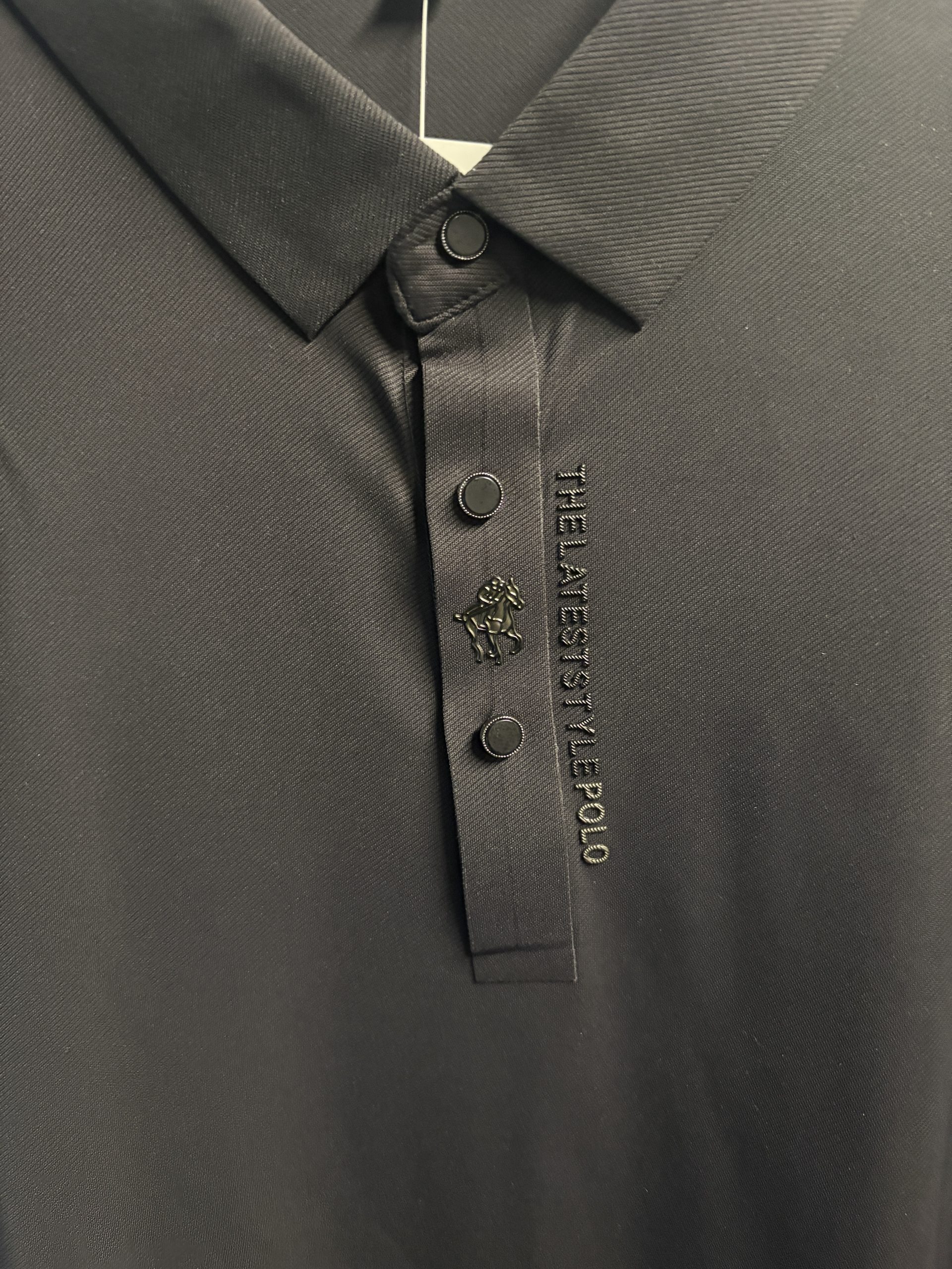 "THELATESTSTYLEPOLO" Premium Dark Grey Polo - Image 2
