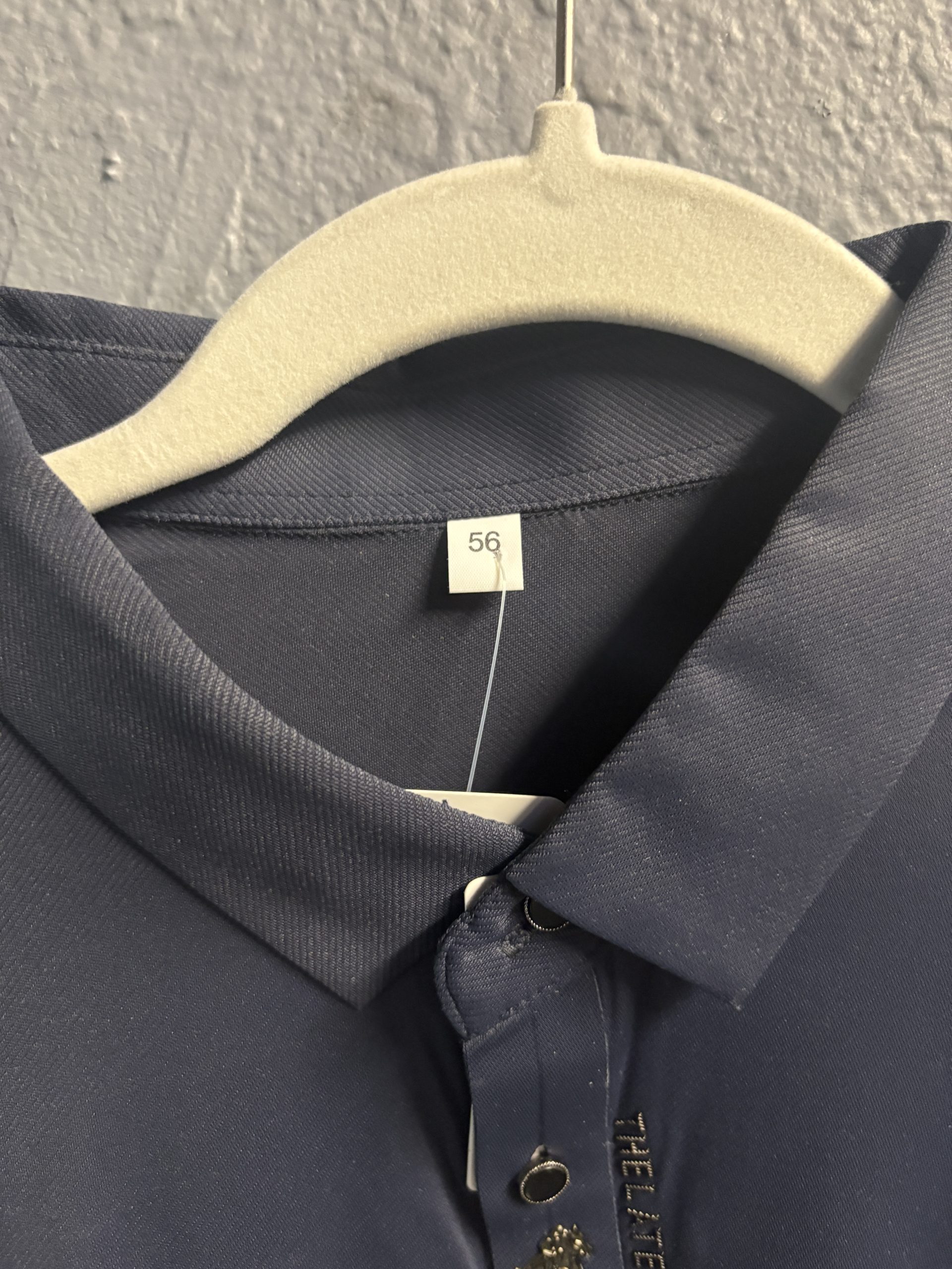 "THELATESTSTYLEPOLO" Premium Navy Blue Polo - Image 3