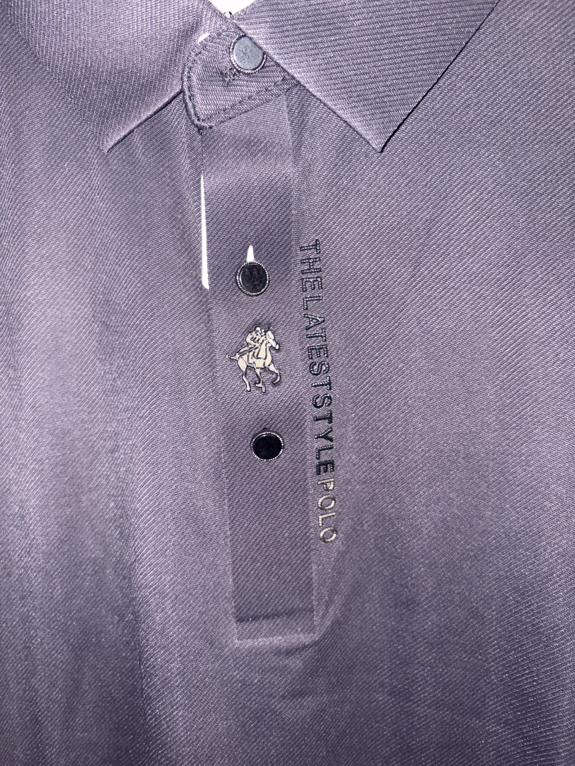 "THELATESTSTYLEPOLO" Premium Black Polo - Image 2
