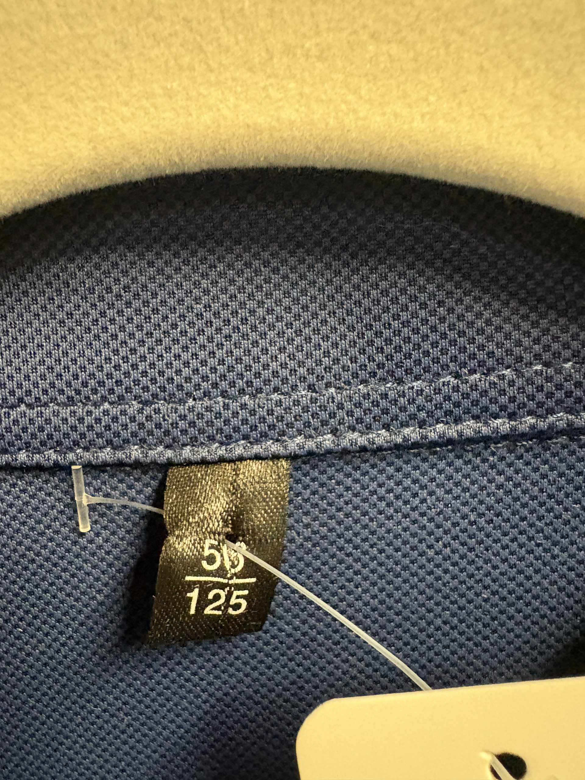 Modern Geometric Texture Performance Polo - Blue - Image 2
