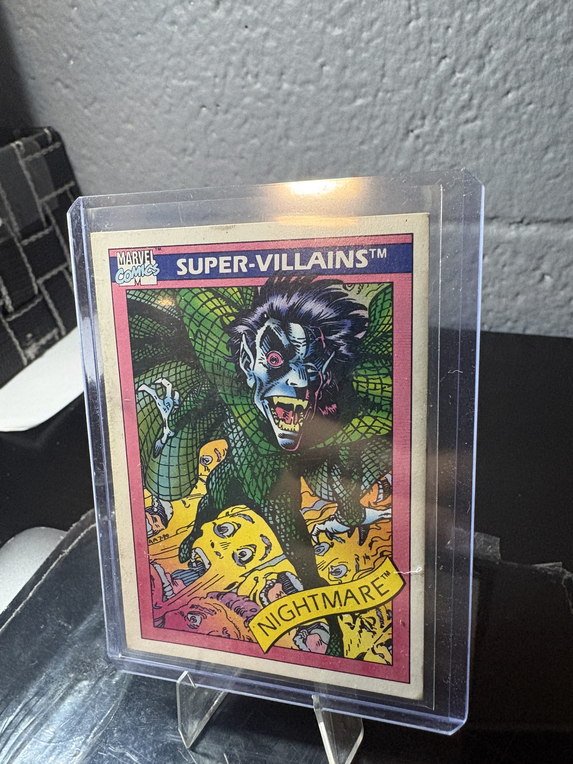 1990 Marvel Universe "Super-Villains" Nightmare Trading Card #56 - Image 2