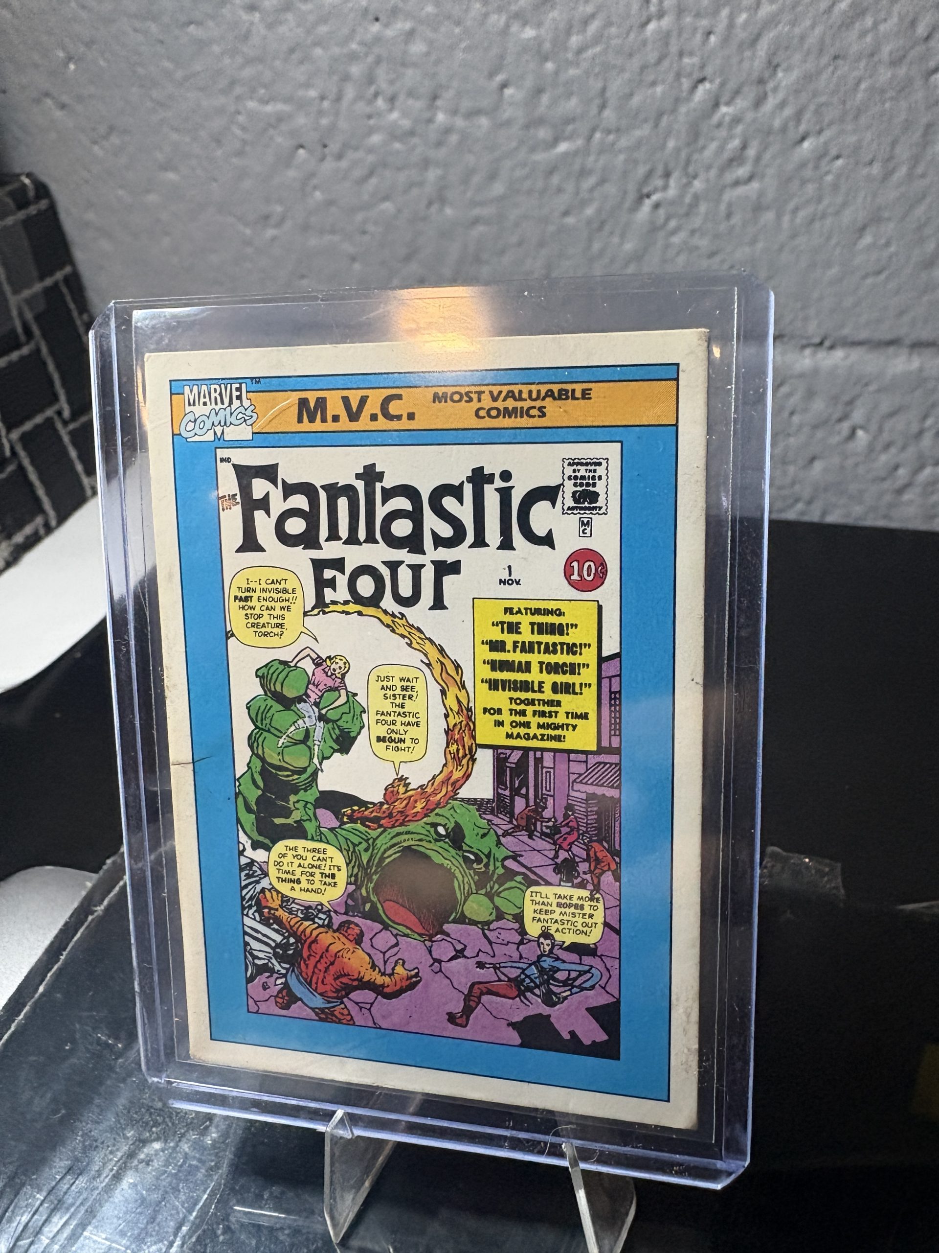 1990 Marvel Universe "Most Valuable Comics" Fantastic Four #1 Trading Card #124 - Image 2