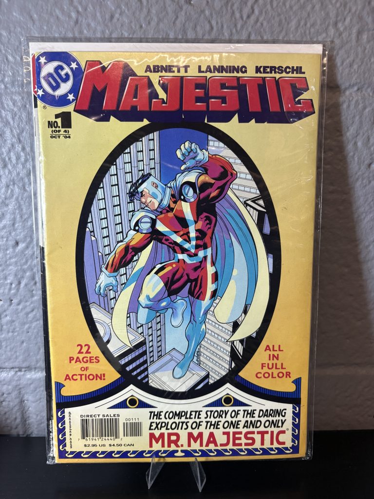 Majestic #1 comic book, October 2004, DC Comics limited series, in a protective sleeve.