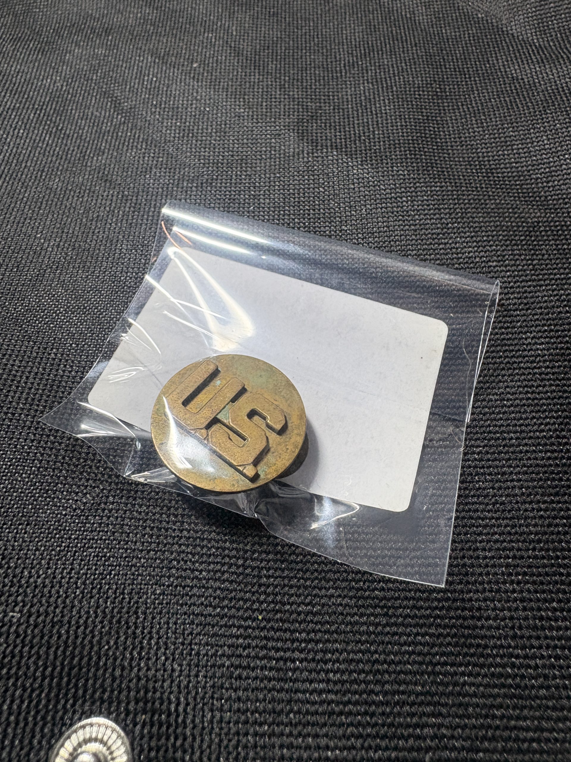 Vintage U.S. Army "U.S." Collar Insignia Disc - Image 6