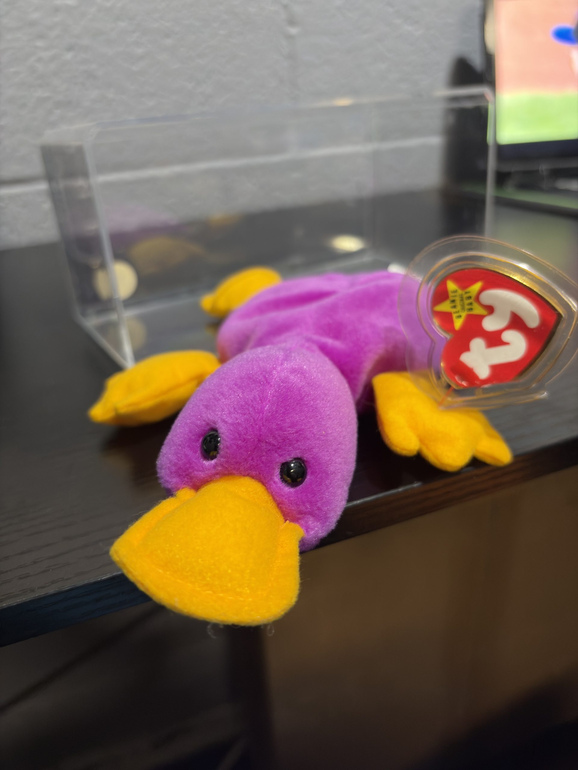 Vintage Ty Beanie Baby "Patti" The Platypus (Magenta/Purple) with PVC Pellets - Image 6