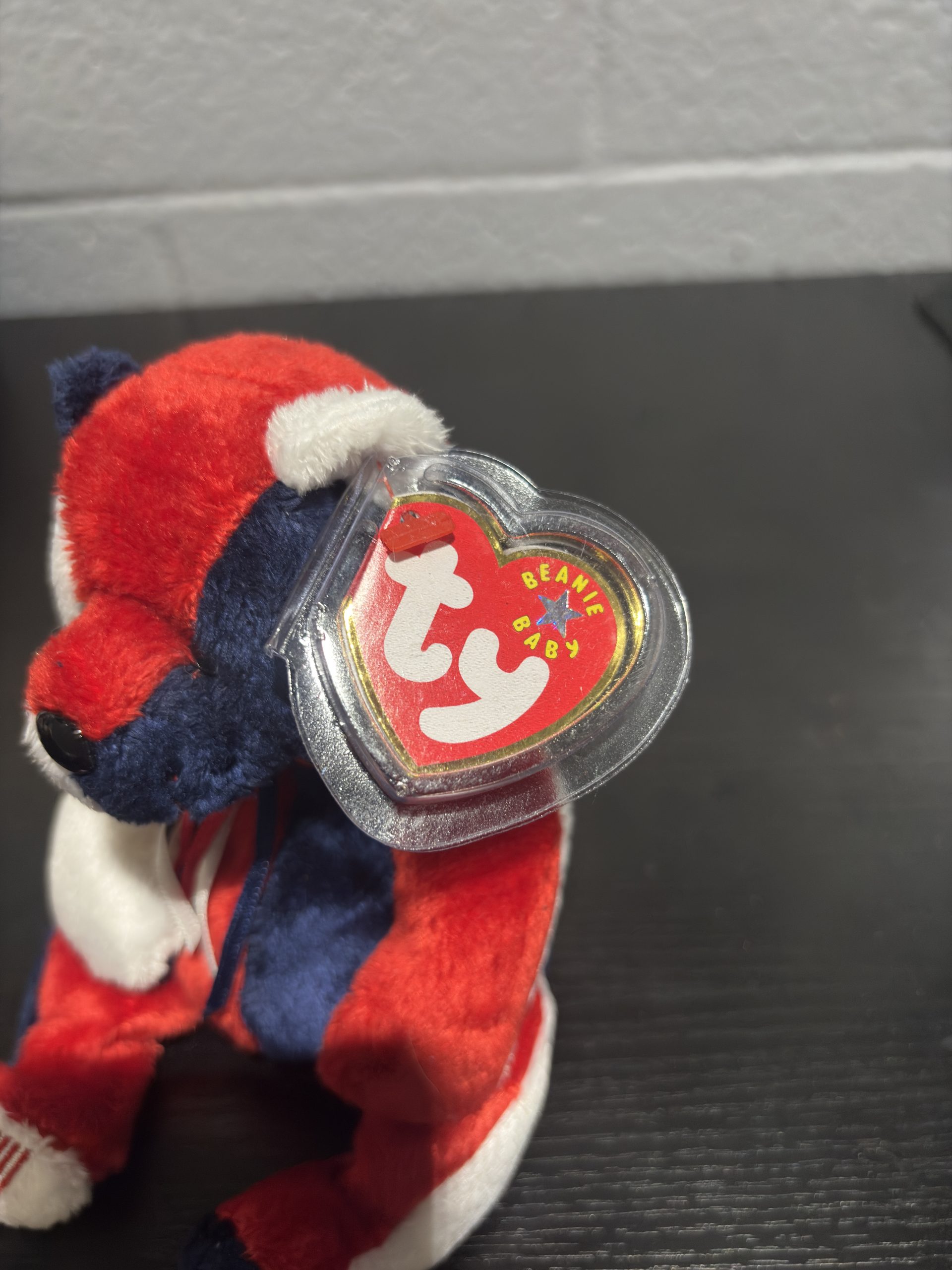 Vintage Ty Beanie Baby "Patriot" The Bear (2001) with Red, White & Blue Flag Design - Image 5