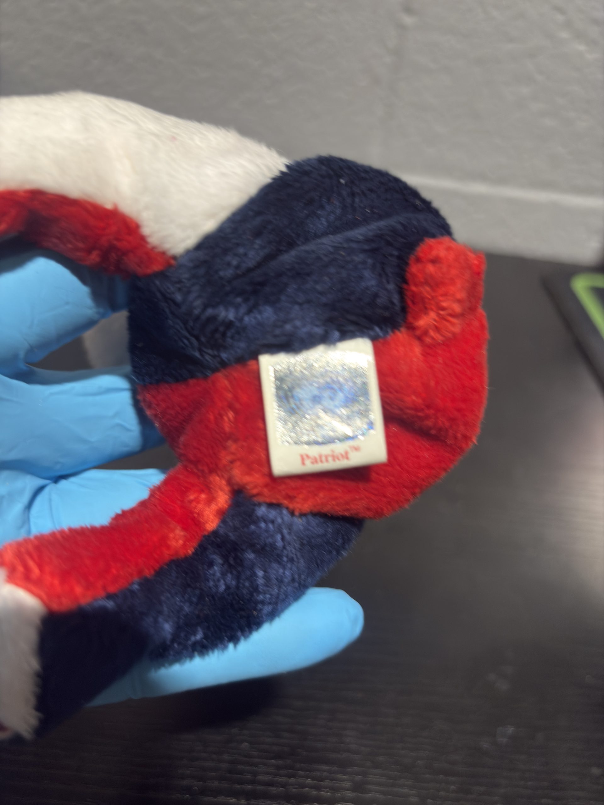 Vintage Ty Beanie Baby "Patriot" The Bear (2001) with Red, White & Blue Flag Design - Image 3