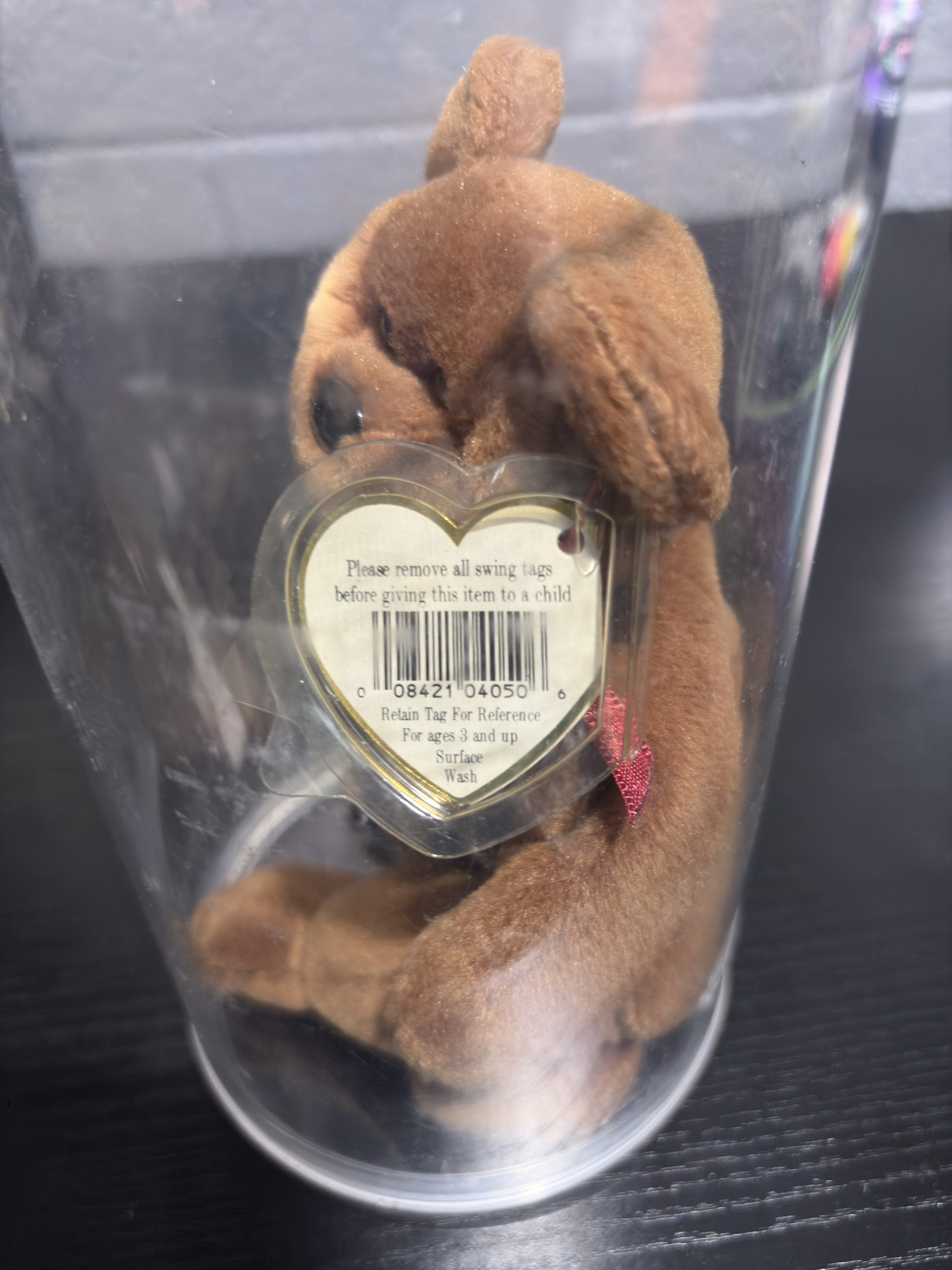 Vintage Ty Beanie Baby "Teddy" The Brown Bear (1993) with PVC Pellets