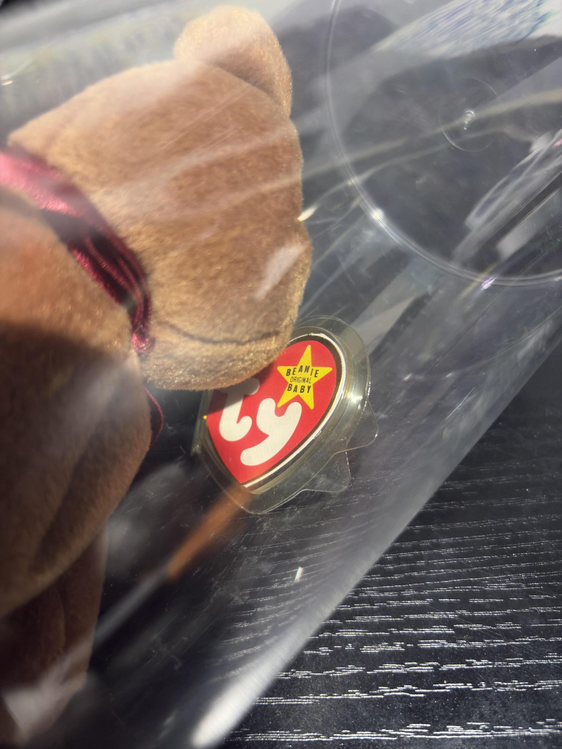 Vintage Ty Beanie Baby "Teddy" The Brown Bear (1993) with PVC Pellets - Image 2